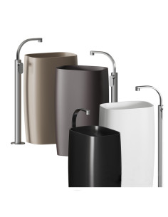 MONOFLAG column washbasin in the center of the room