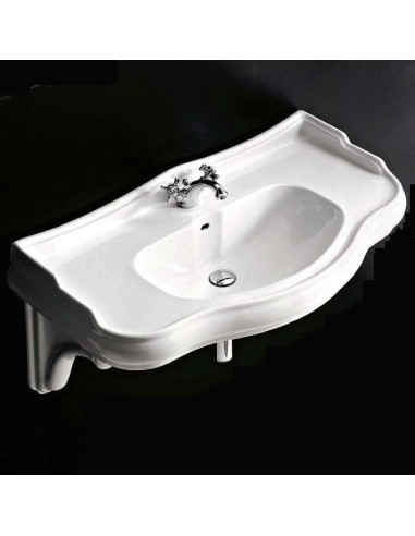 Kerasan Retrò Washbasin with ceramic support complete with brackets