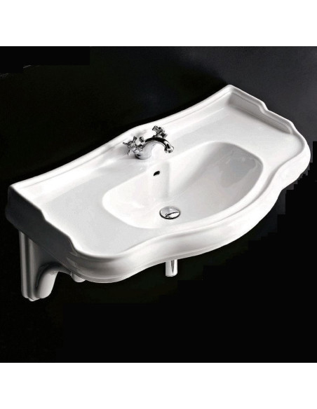 Kerasan Retrò Washbasin with ceramic support complete with brackets