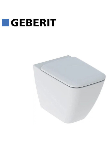 Geberit iCon Square rimfree back to wall toilet and soft seat cover
