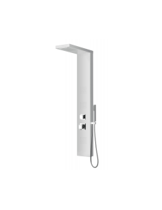 Milano shower column in silver color brushed finish