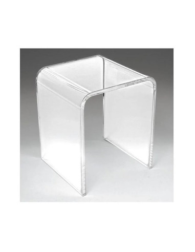 U-shaped shower stool in transparent...