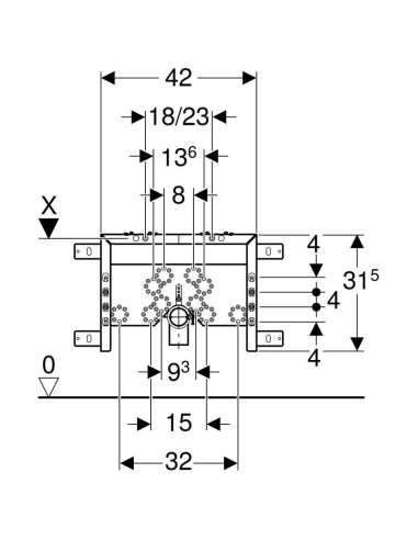 Geberit Combifix module for suspended bidet