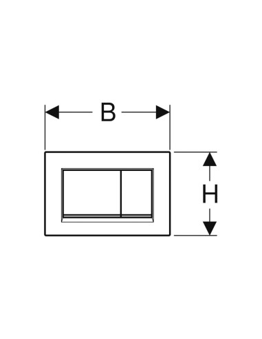 Geberit Sigma 30 black matt / black control plate