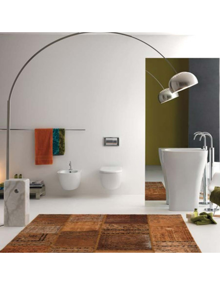 Sanitari sospesi Cielo Cubika vaso bidet e coprivaso rallentato