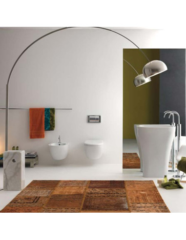 Sanitari sospesi Cielo Cubika vaso bidet e coprivaso rallentato