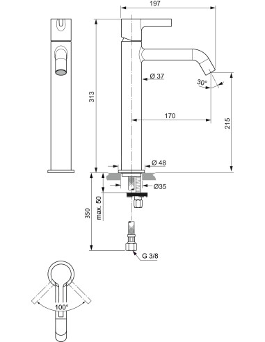 Ideal Standard JOY single lever basin mixer