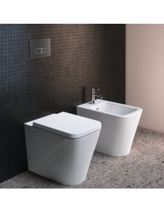 Sanitary flush wall Ideal Standard Blend Cube AquaBlade bidet vase and slowed pot cover