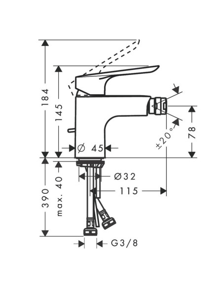 Hansgrohe Logis E Miscelatore monocomando lavabo, bidet e incasso doccia