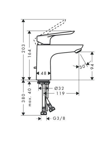 Hansgrohe Logis E Miscelatore monocomando lavabo, bidet e incasso doccia