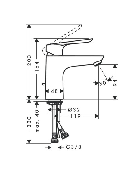 Hansgrohe Logis E Miscelatore monocomando lavabo, bidet e incasso doccia