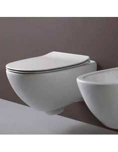 Flaminia Spin Wall Hung Toilet Pan with soft close seat