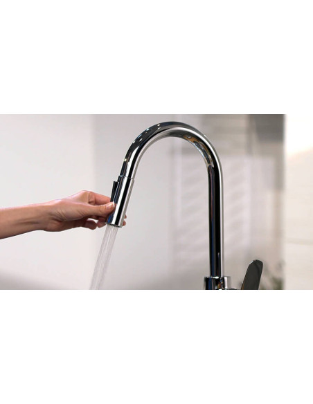Hansgrohe Focus M41 Single lever kitchen mixer with pull-out hand shower