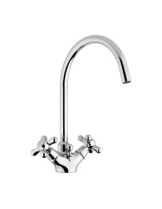 Bugnatese Old '800 Monoforo basin mixer swivel barrel automatic drain