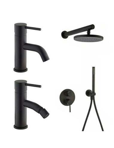 Paini Cox Open Matt black taps set:...