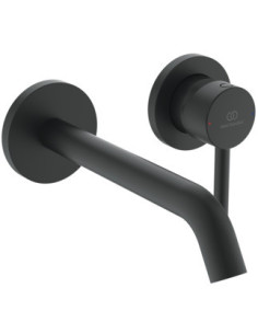 Ideal Standard Ceraline Single-lever wall-mounted basin mixer tap, matt black
