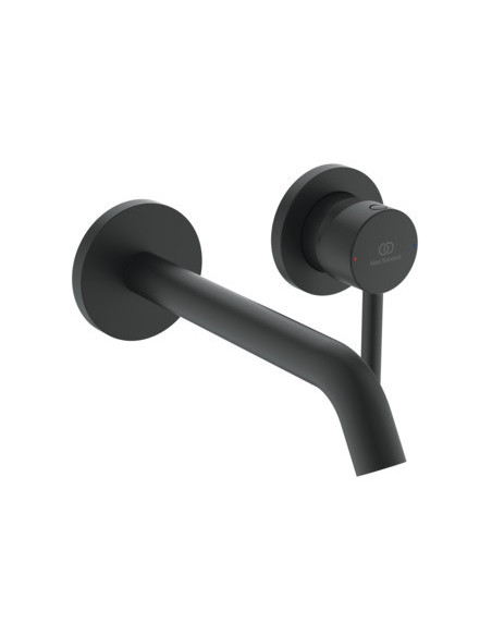 Ideal Standard Ceraline Single-lever wall-mounted basin mixer tap, matt black