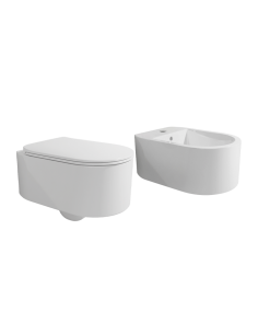Flaminia Suspended Sanitaryware Astra goclean toilet, bidet and slim soft close toilet seat