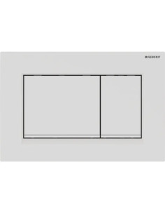 Geberit Sigma 30 flush plate matt white/white for 2 flush volumes