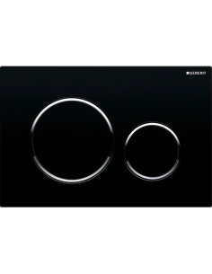Geberit Sigma 20 flush plate black / chrome for 2 flush volumes
