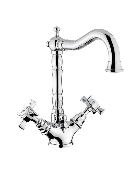 Bugnatese Princeton Single hole basin mixer with pop-up waste