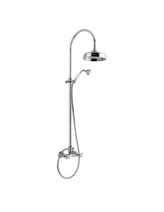 Bugnatese Princeton External shower unit complete with column, duplex kit, diverter and hand shower