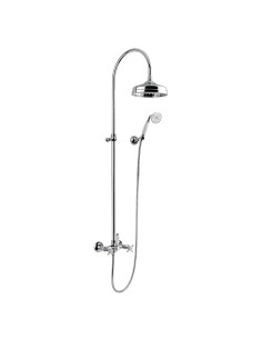 Bugnatese Princeton External shower unit complete with column, duplex kit, diverter and hand shower