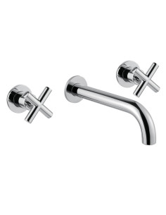 Bugnatese Rodos Wall-mounted basin set with 19 cm spout