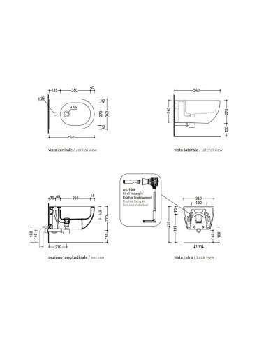 Flaminia App wall hung Bidet | Quaranta Ceramiche
