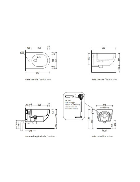 Flaminia App wall hung Bidet | Quaranta Ceramiche