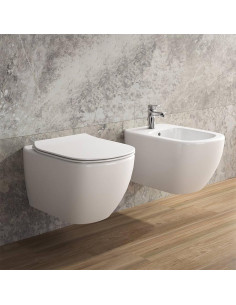 Ideal Standard Tesi Wall hung toilet, bidet and seat