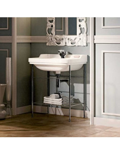 Flaminia Efi 70 cm washbasin on brass support base