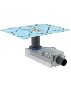 Geberit floor-standing shower siphon, screed height 90–220 mm