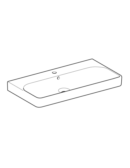 Geberit Smyle Square wall-hung or countertop washbasin 120 cm
