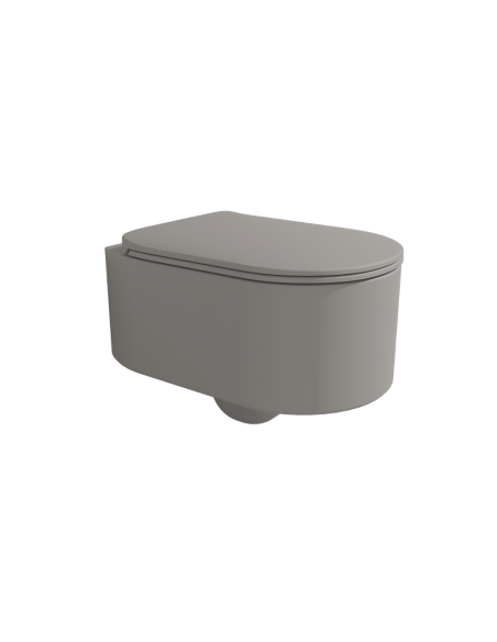 Flaminia Astra Cenere Suspended Sanitaryware goclean wc, bidet and slim soft close seat