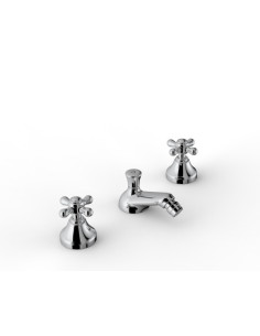 Zazzeri 800 Three-hole bidet set with ceramic headwork