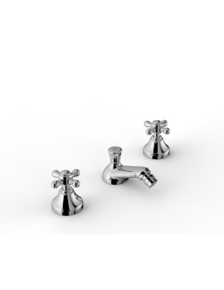 Zazzeri 800 Three-hole bidet set with ceramic headwork