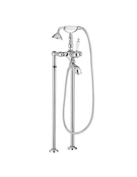 Bugnatese Oxford Single lever outdoor bathtub with floor lamp