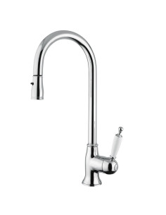 Bugnatese Oxford sink mixer with extractable hand shower 6395