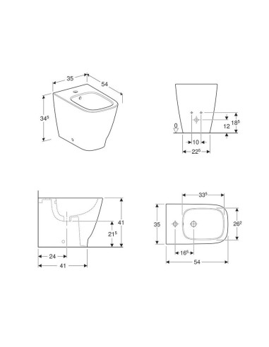 Geberit Smyle back to wall bidet