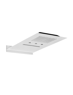 Soffione a parete con cromoterapia in acciaio inox 2 getti e 3 led 530x300