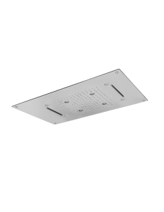 Soffione con cromoterapia da incasso in acciaio inox 3 getti e 4 led 700x400