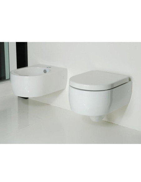 Kerasan Flo 50 Wall Hung Toilet, Bidet, seat 3115 - 3125 | Quaranta Ceramiche