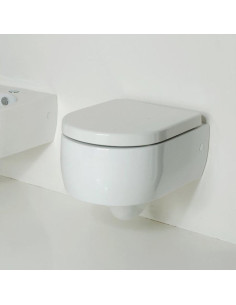 Kerasan Flo 50 wall hung toilet with seat | Quaranta Ceramiche