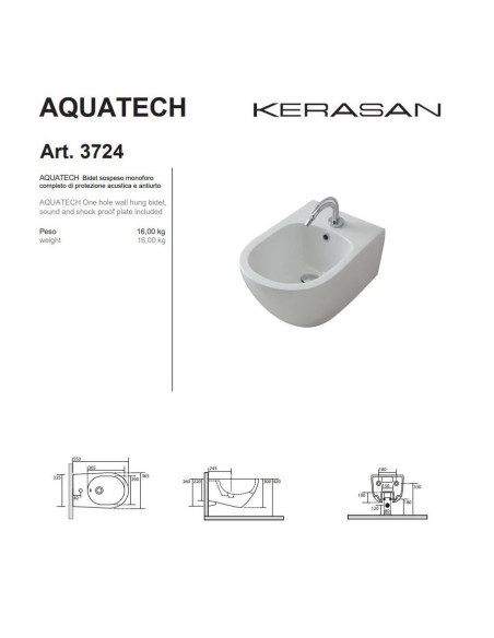 Kerasan Aquatech Norim toilet, bidet and seat | Quaranta Ceramiche