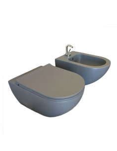 Cielo Enjoy FROST COLOUR Wall hung toilet, bidet, seat | Quaranta Ceramiche