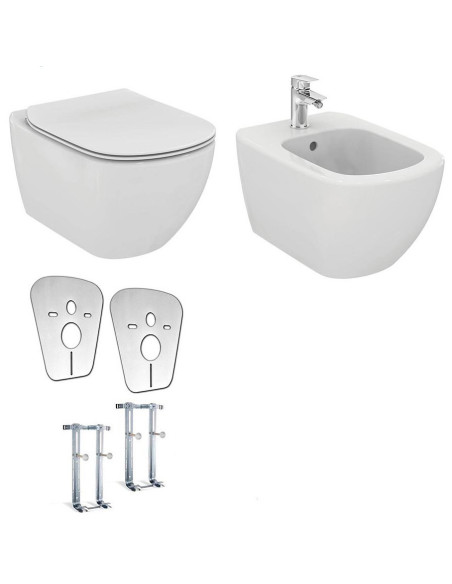 AVAILABLE Ideal Standard Tesi wall-hung sanitary ware, AquaBlade toilet, bidet, soft close seat