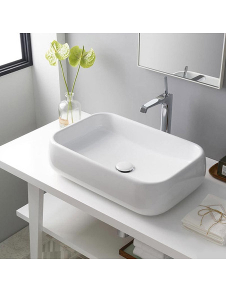 Cielo Shui countertop rectangular basin  | Quaranta Ceramiche
