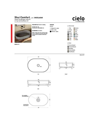 Cielo Shui Comfort countertop oval basin | Quaranta Ceramiche