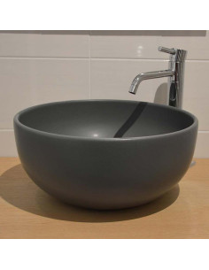 Cielo Shui Comfort countertop concrete grey basin | Quaranta Ceramiche